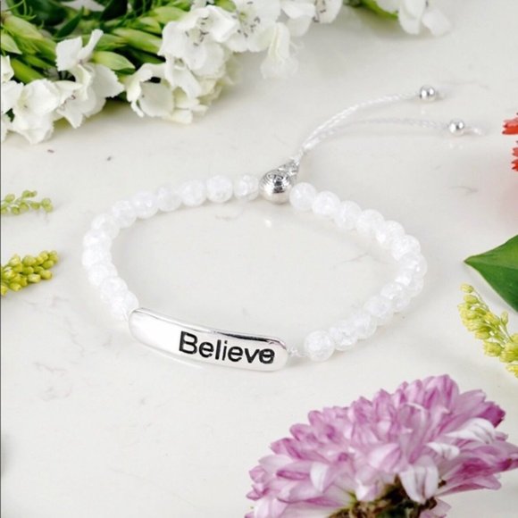 Jewelry - ♥️ CRYSTAL QUARTZ- INSPIRATIONAL (BELIEVE)